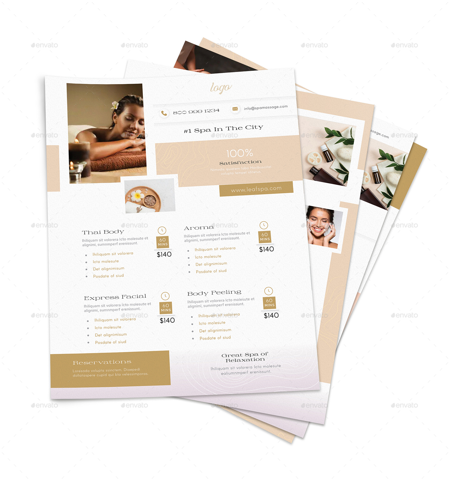 Spa And Massage Print Bundle Print Templates Graphicriver